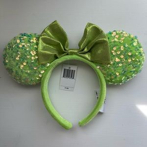 Lime Green Sequin Minnie Ears - NWT